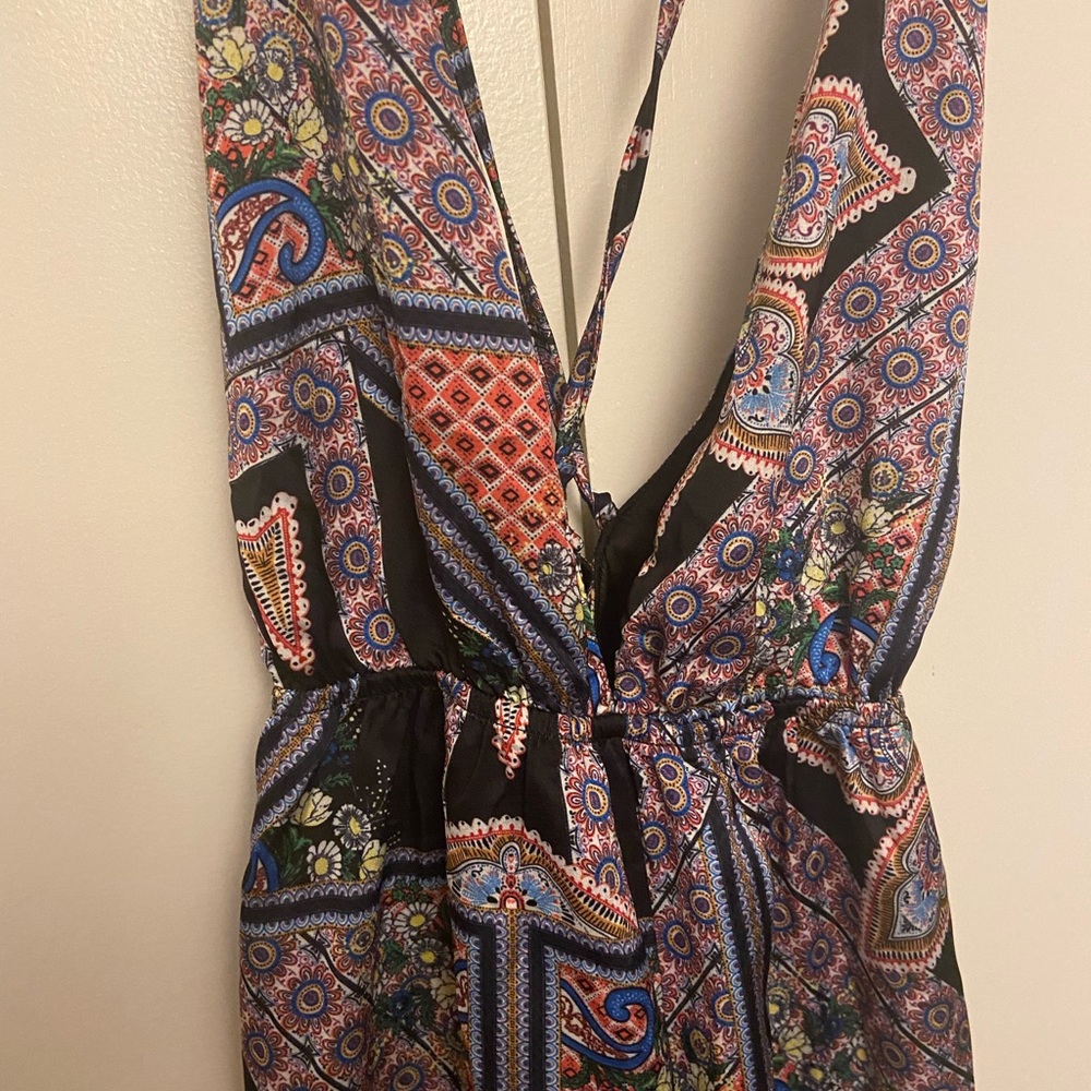 Hippie chick long silk jumpsuit